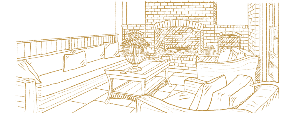 illustration of an outside deck